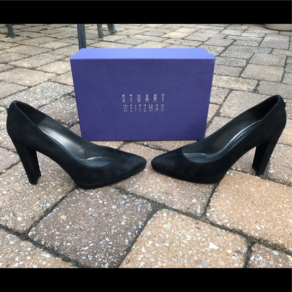 Stuart Weitzman Logopower Suede Platform Pump - Picture 2 of 8